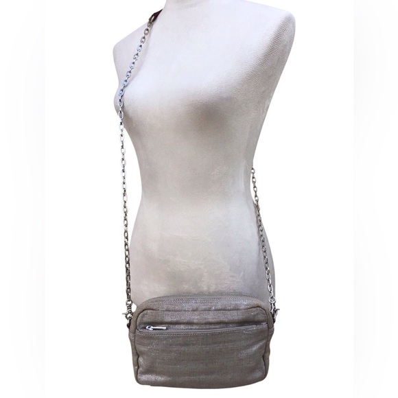 MZ Wallace Glazed Metallic Linen Chain Crossbody Bag - Picture 4 of 11